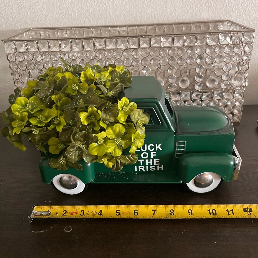 St.Patrick’s green truck decor